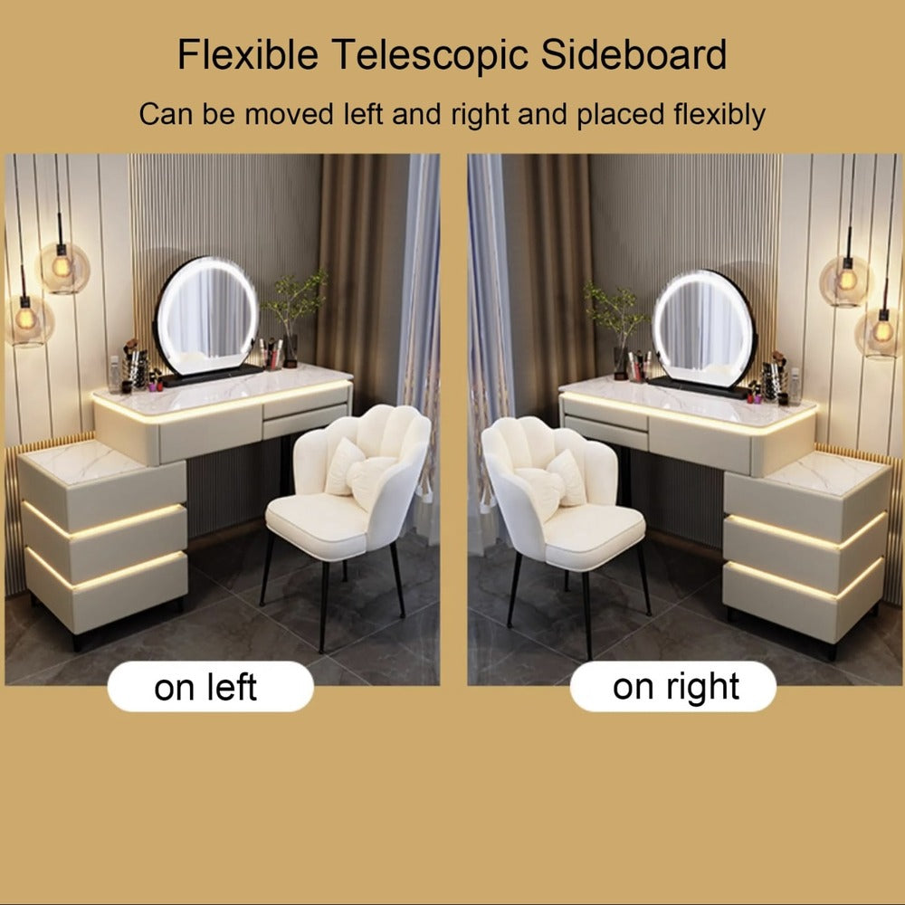 Dressers ; Dressing Table ; bedroom dresser ;makeup table ; makeup dressing table ; led mirror ; smart dressing table ; smart dresser ; make up ; modern dresser ; wooden dresser 