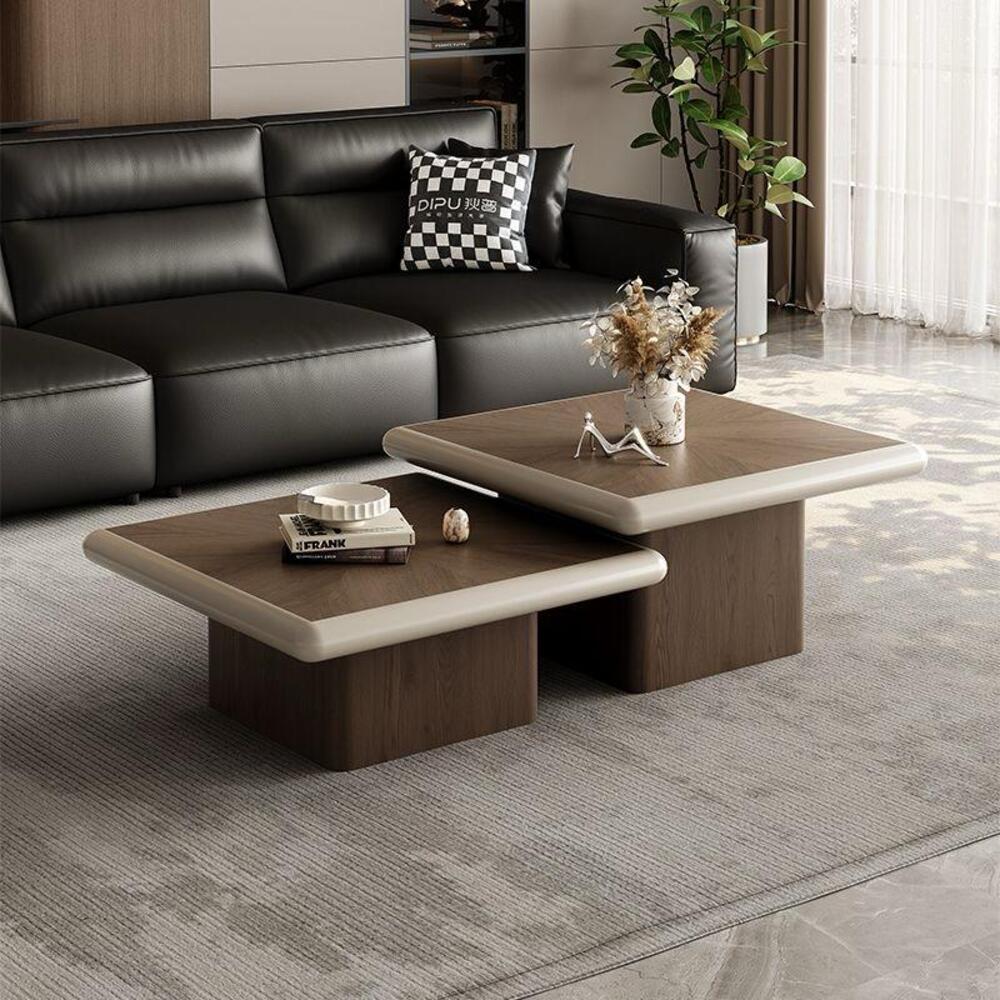Wooden Coffee Tables Set Of Two 80cm