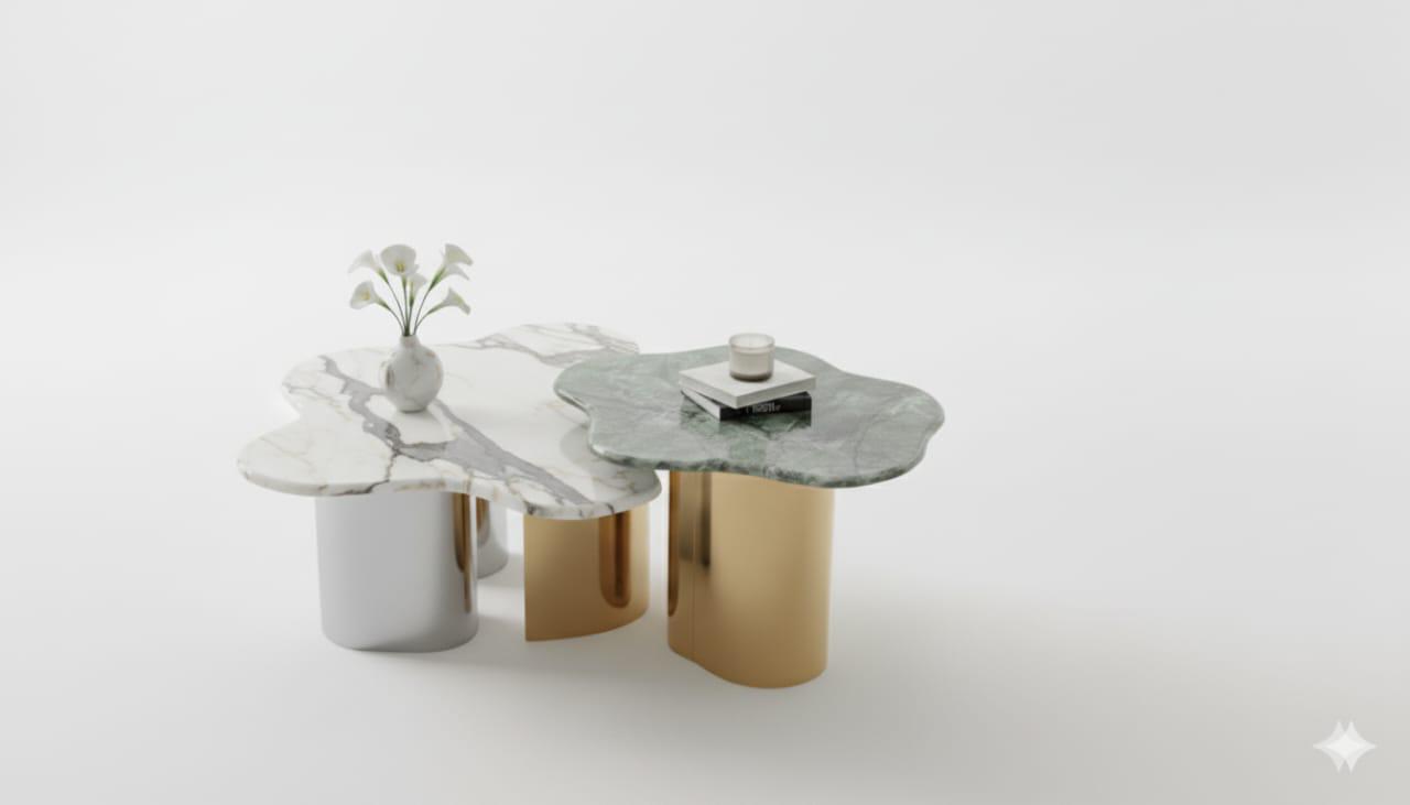 Coffee Table Set Of Two - Marble