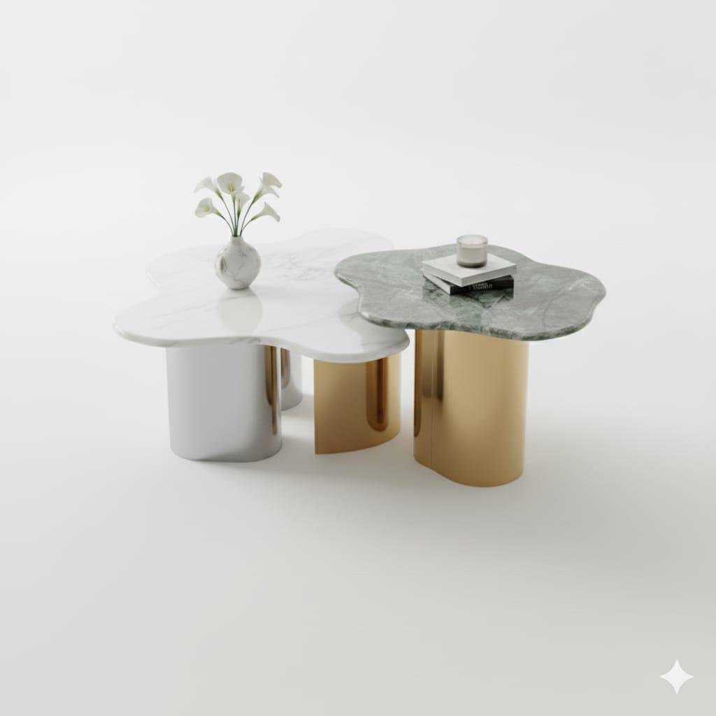 Coffee Table Set Of Two - Marble