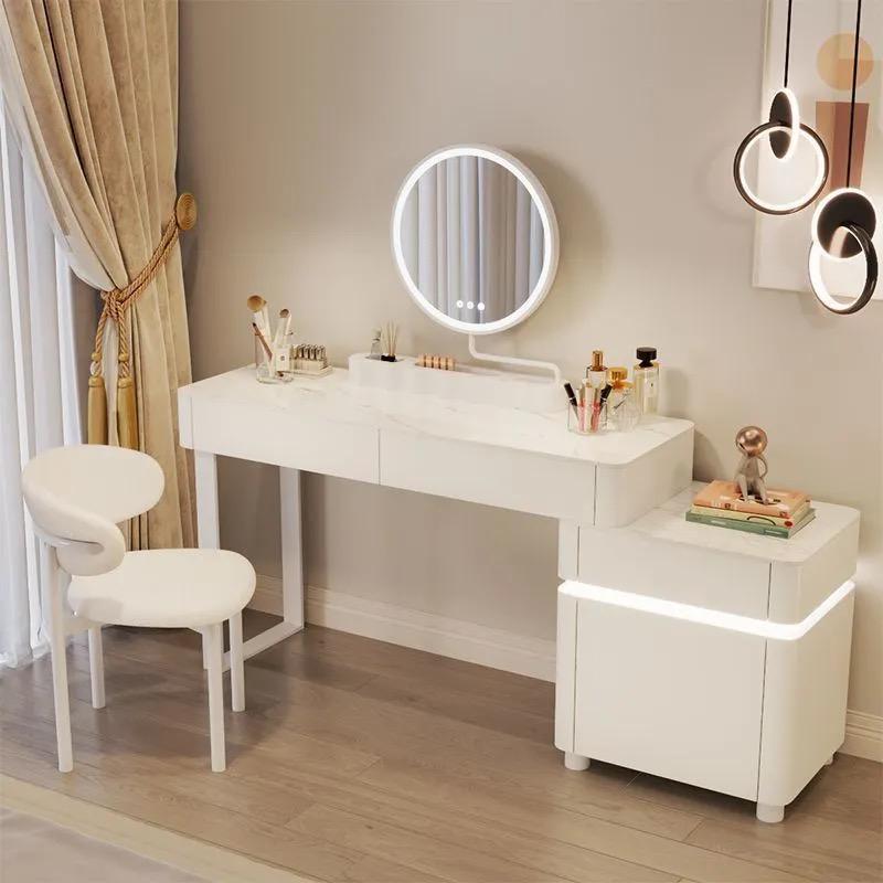 Full White Vanity With 360 LED Mirror Adjustable 120 To 160cm