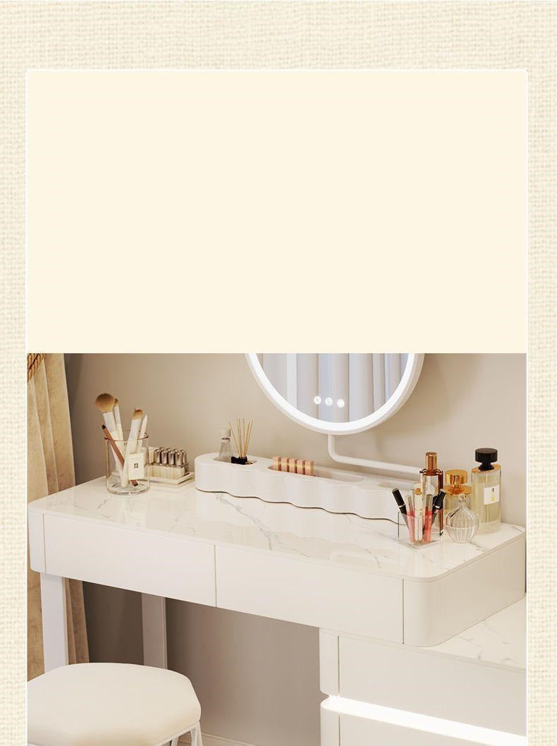Full White Vanity With 360 LED Mirror Adjustable 120 To 160cm