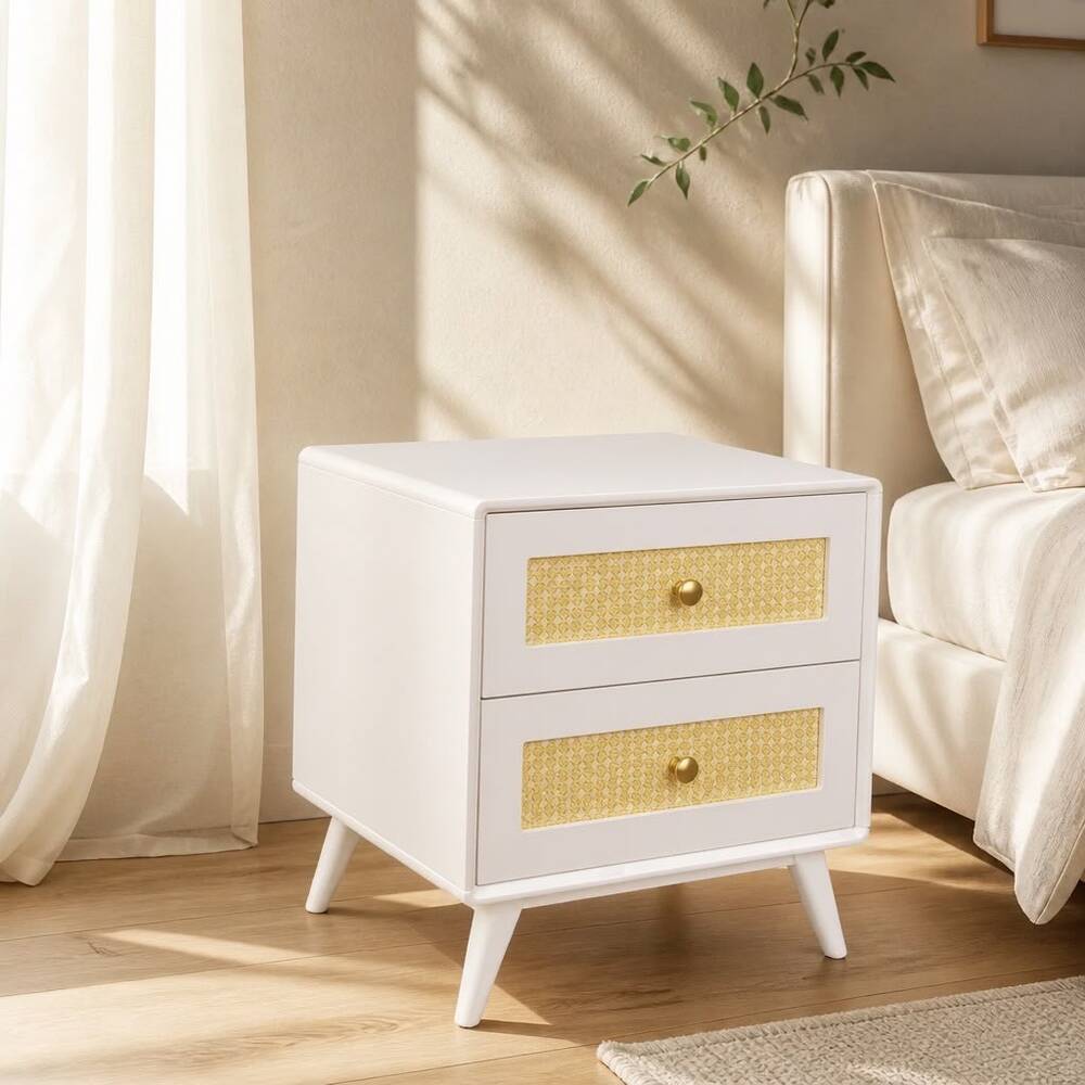 Bedside Solid Wood 50x40x50 White