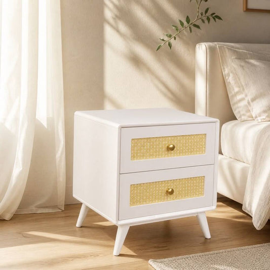 Bedside Solid Wood 50x40x50 White