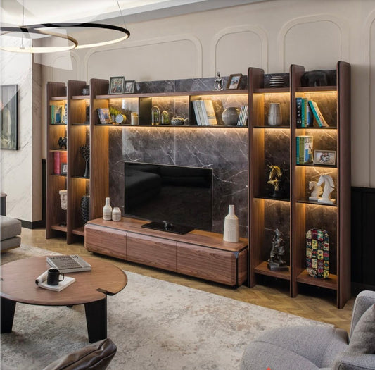 Wooden Furniture - Modern Solid Wood TV Table 200cm