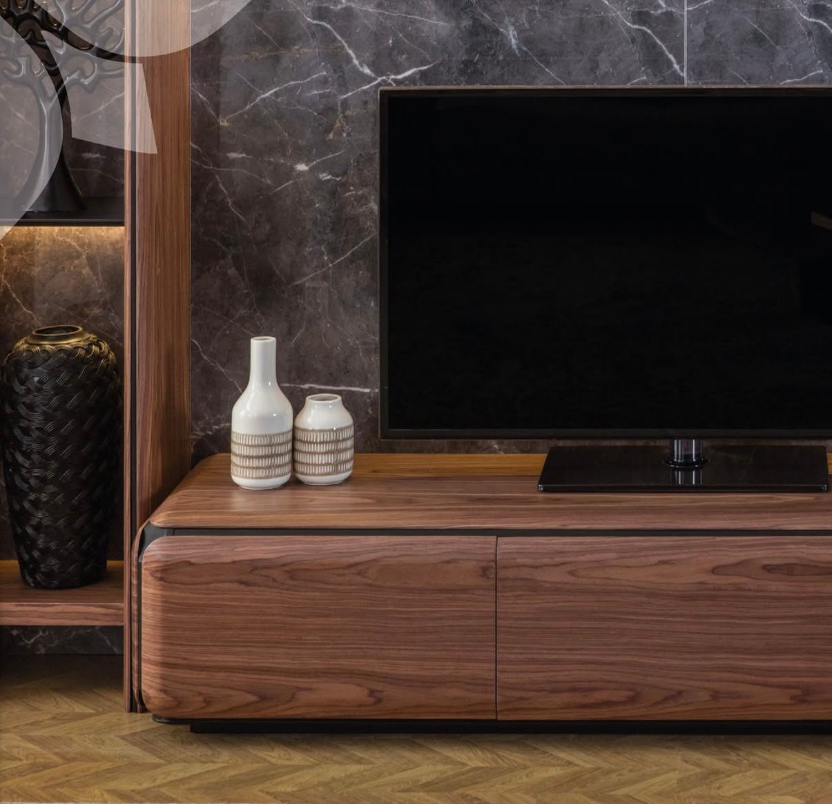 Wooden Furniture - Modern Solid Wood TV Table 200cm