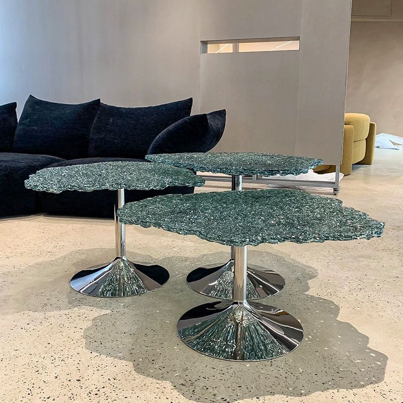 Ripple Acrylic Accent Tables - Set of 3