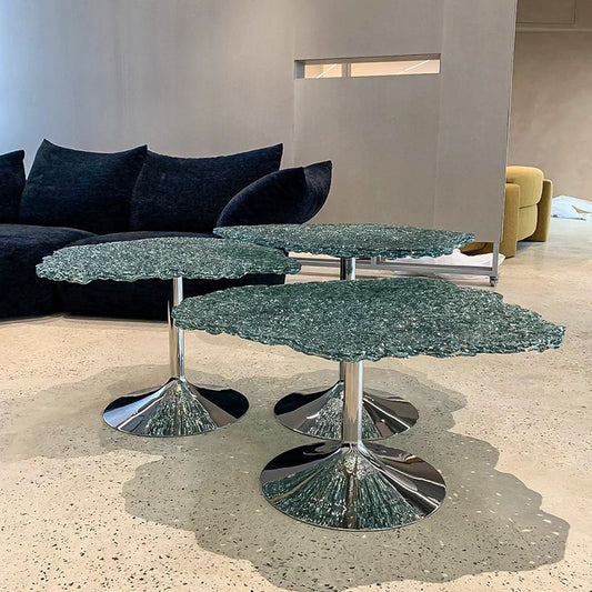 Ripple Acrylic Accent Tables - Set of 3