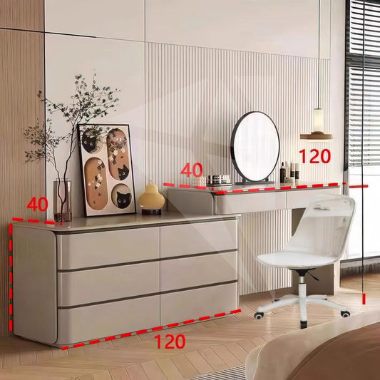 Dresser - Charming Beauty Vanity Dressing Table - 240Cm