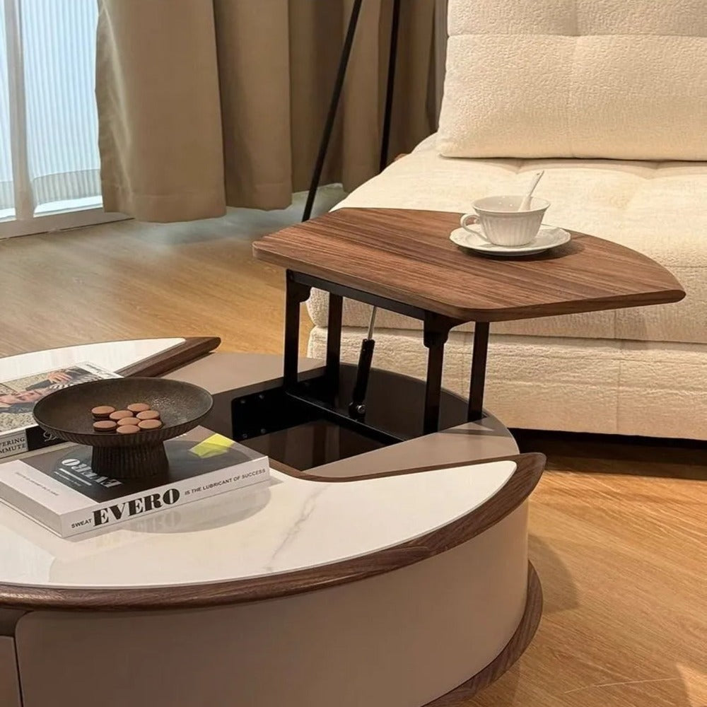 Lift-top coffee table ; Modern coffee table with storage ; Multifunctional coffee table ; Contemporary living room furniture ; Space-saving coffee table ; Adjustable coffee table ; Smart coffee table ; Stylish coffee table set ; Minimalist coffee table;  lift-top coffee table ; hidden storage table