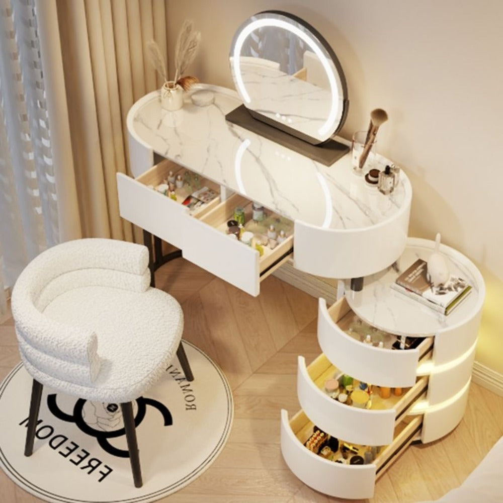 Dressers ; Dressing Table ; bedroom dresser ;makeup table ; makeup dressing table ; led mirror ; smart dressing table ; smart dresser ; make up ; modern dresser ; wooden dresser . 