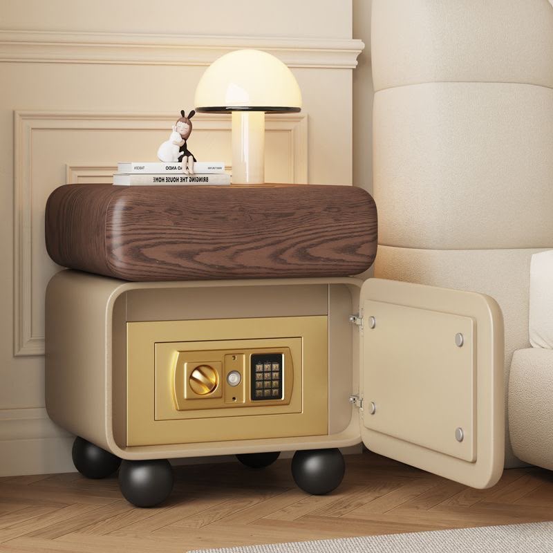 VaultGuard Luxury Bedside Table with Hidden Digital Safe