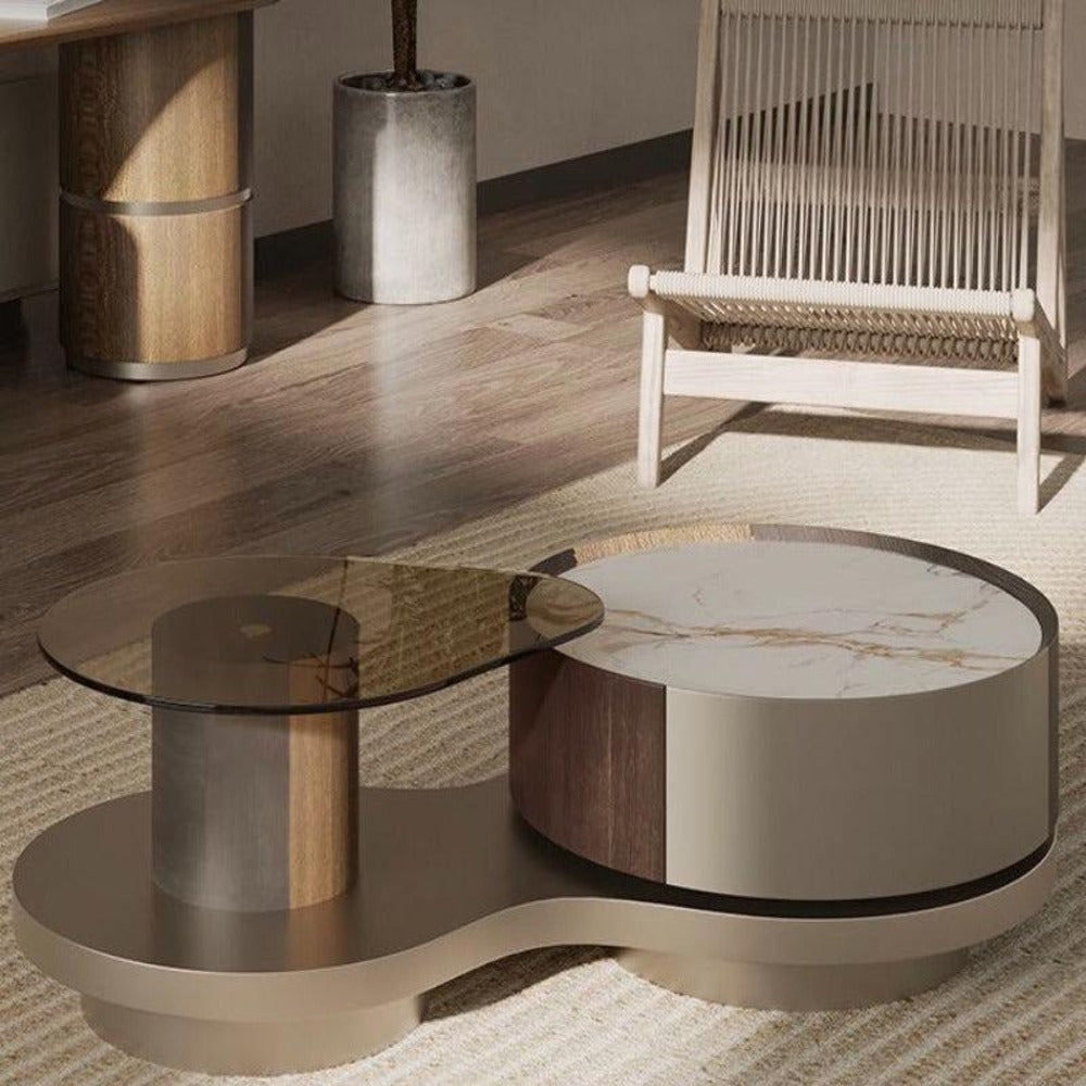 minimalist furniture ; luxury living room table ; contemporary interior ; wooden coffee table ; designer furniture ; home décor ; stylish center table ; elegant living room ;elegant wooden TV and Coffee table set