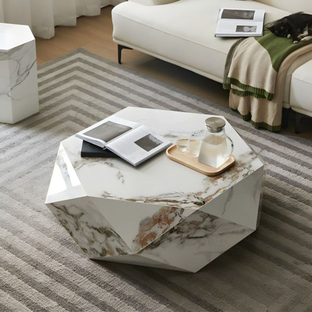 wooden coffee table, round coffee table, 3-tier coffee table, rotating table, modern coffee table, swivel table, wooden furniture, living room table, space-saving coffee table, contemporary coffee table